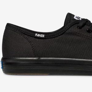 Keds Kickstart Canvas Lace Up | Size 8 Black